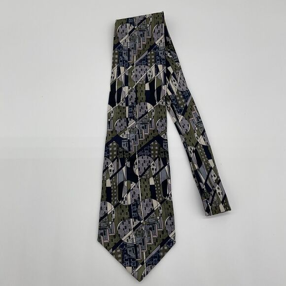 Bachrach Silk Mens Neck Tie‎ Abstract USA Made Martin Wong Screenplay Lot of 2 - Picture 7 of 10